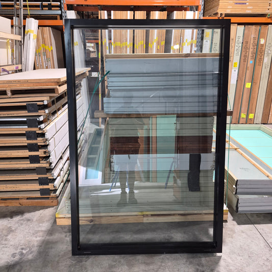 Fixed Window - 1800h x 1200w Black w/ Laminated Clear Glass *Factory 2nd* SKU: 10748