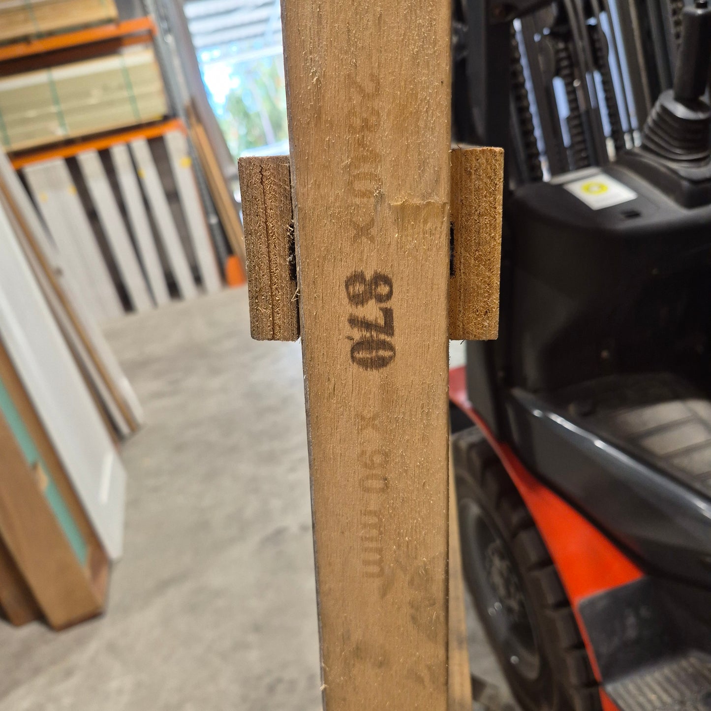 Cavity Slider Frame + Door - 2340h x 870w Hollow Core w/ Pattern (HA5) *Factory 2nd* SKU: 10750