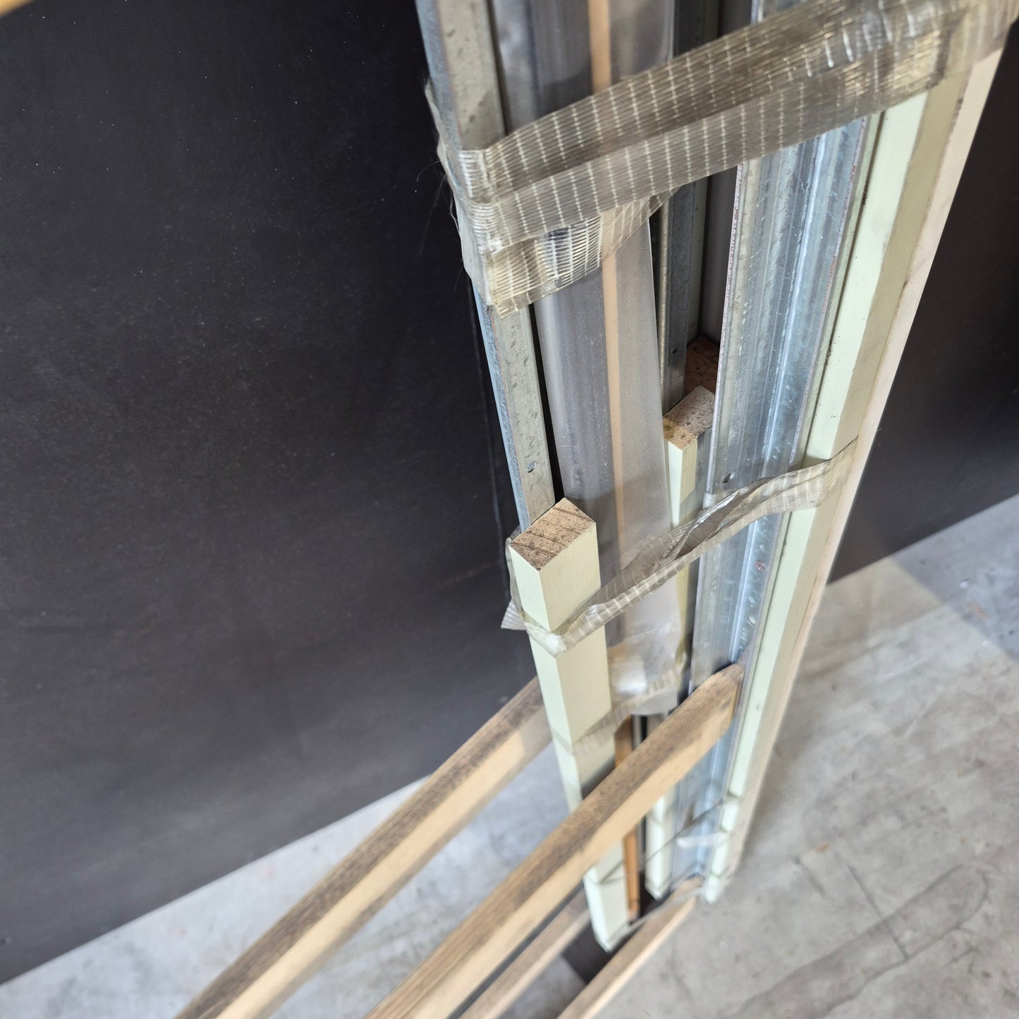 Cavity Slider Frame + Door - 2040h x 820w Hollow Core w/ Pattern (HAG11) *Factory 2nd* SKU: 10754