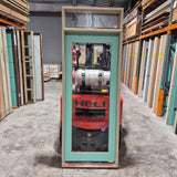Timber Entry Door - Pre-Hung in a 2430h x 887w Frame w/ 1 x Clear Glass + Toplite *Factory 2nd* 10756