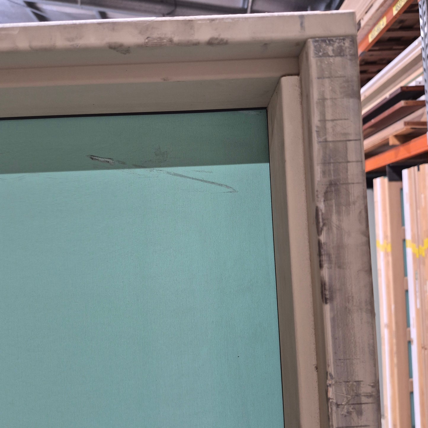 Timber Entry Door - Pre-Hung in a 2092h x 1380w Frame w/ 1 x Obscure Glass + Sidelite *Factory 2nd* 10757