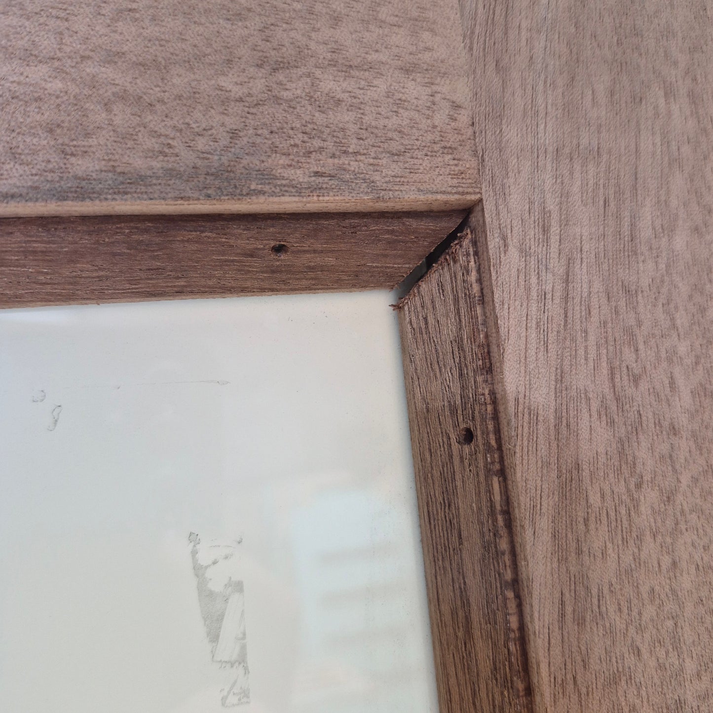 Timber Entry Door - 2040h x 1200w Solid Core w/ 4 x Obscure Glass *Factory 2nd* 10760