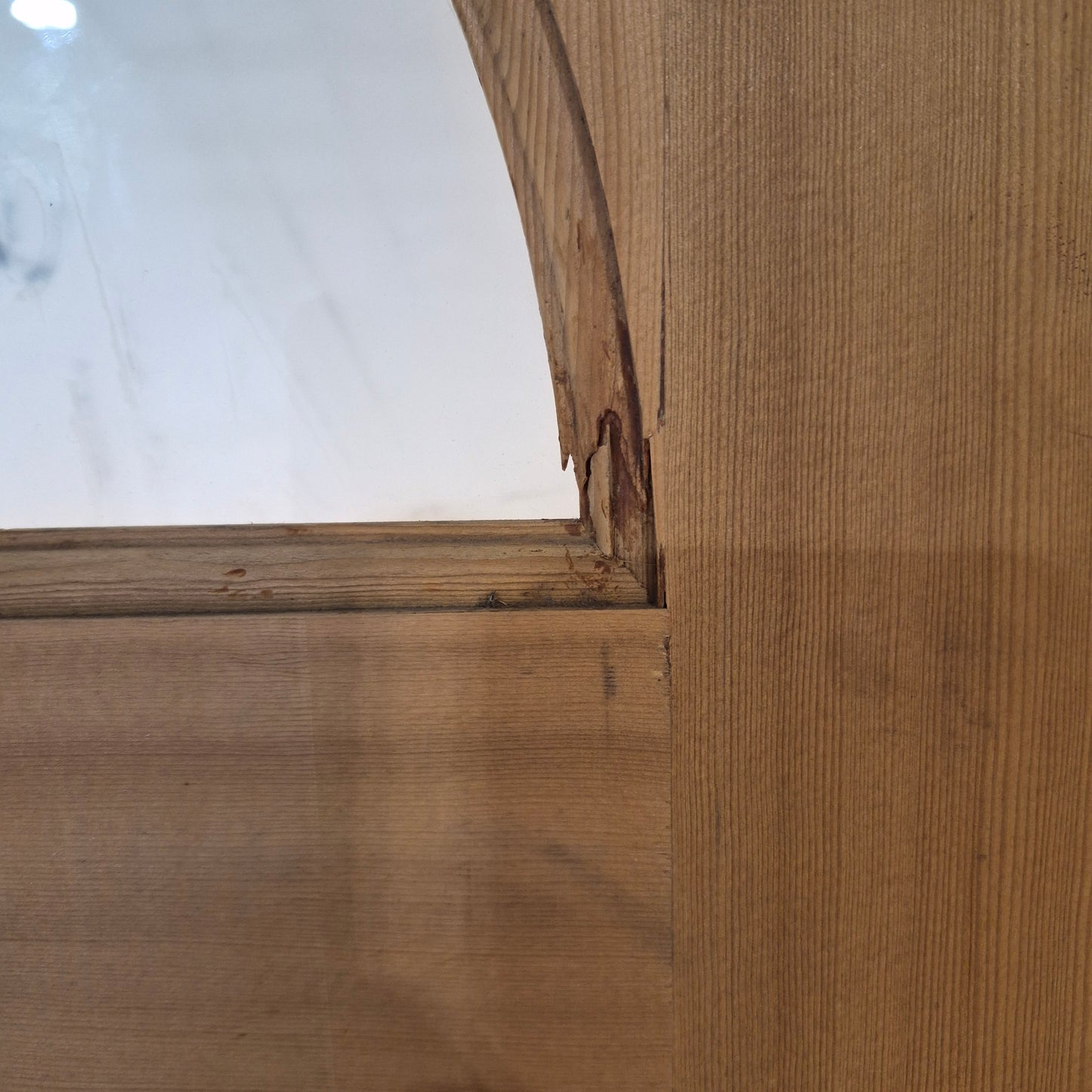 Timber Entry Door - 2040h x 820w Western Red Cedar w/ 4 x Obscure Glass *Factory 2nd - Damaged* 10762