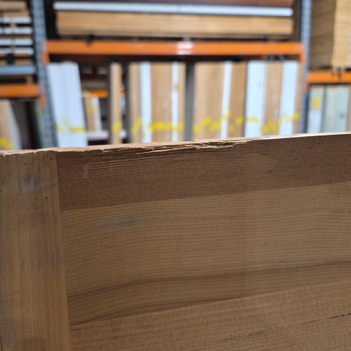 Timber Entry Door - 2040h x 820w Western Red Cedar w/ 4 x Obscure Glass *Factory 2nd - Damaged* 10762