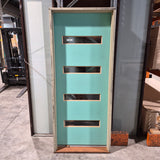 Timber Entry Door - Pre-Hung in a 2130h x 887w Frame w/ 4 x Clear Glass (XN5) *Factory 2nd* 10773