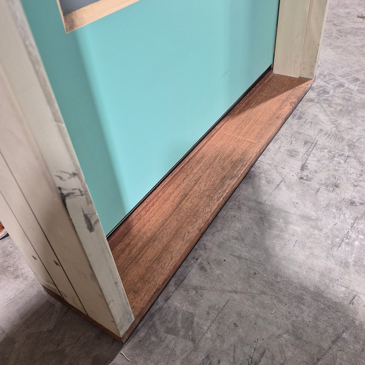 Timber Entry Door - Pre-Hung in a 2125h x 887w Frame w/ 4 x Obscure Glass (XN5) *Factory 2nd* 10774