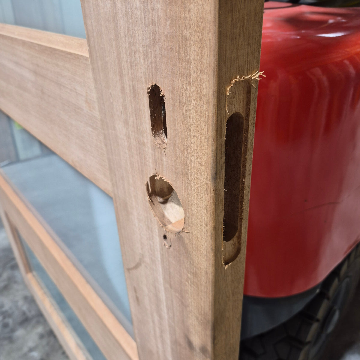 Timber Entry Door - 2040h x 1200w Solid Core w/ 4 x Obscure Glass *Factory 2nd* SKU: 10781