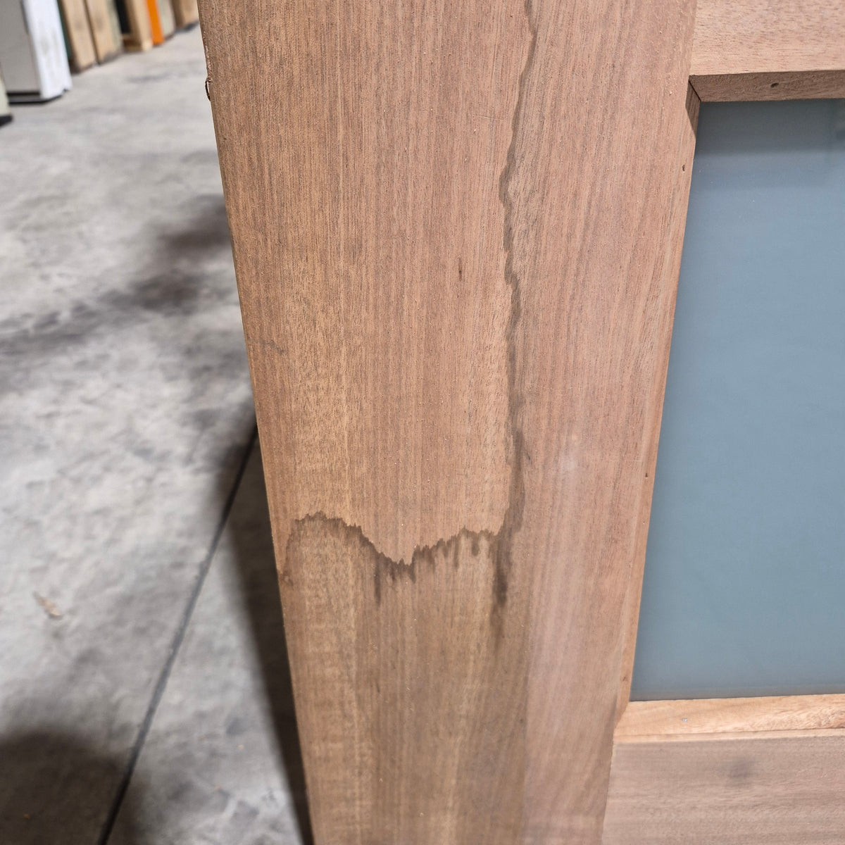 Timber Entry Door - 2040h x 1200w Solid Core w/ 4 x Obscure Glass *Factory 2nd* SKU: 10781