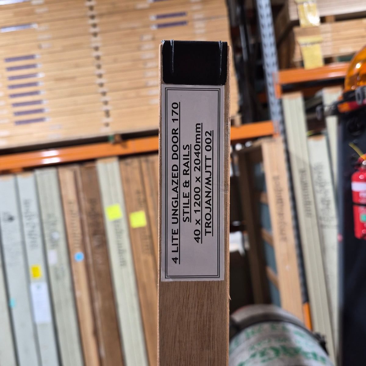 Timber Entry Door - 2040h x 1200w Solid Core w/ 4 x Obscure Glass *Factory 2nd* SKU: 10783