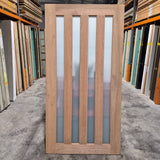 Timber Entry Door - 2340h x 1200w Solid Core w/ 4 x Obscure Glass *Factory 2nd* SKU: 10786
