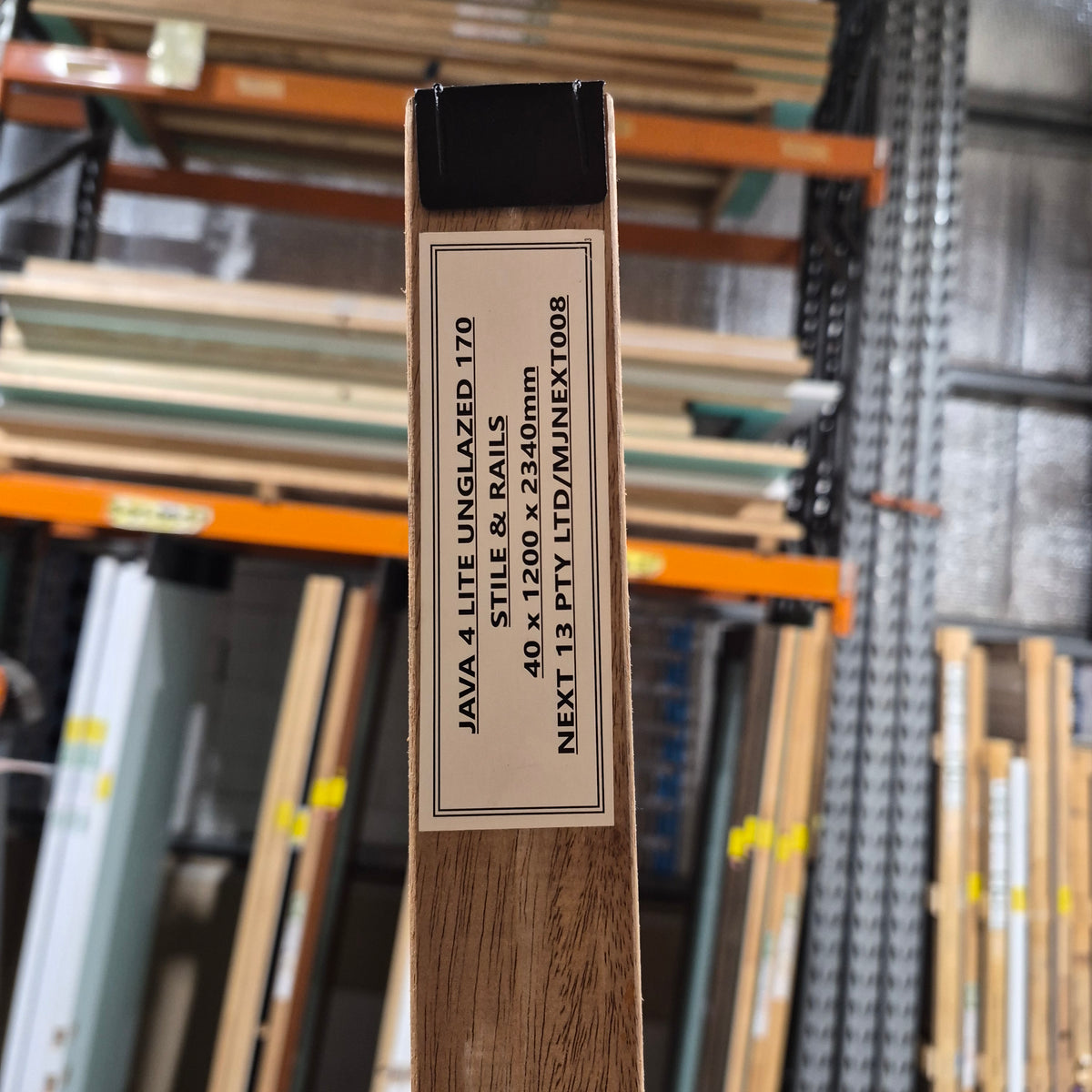 Timber Entry Door - 2340h x 1200w Solid Core w/ 4 x Obscure Glass *Factory 2nd* SKU: 10786