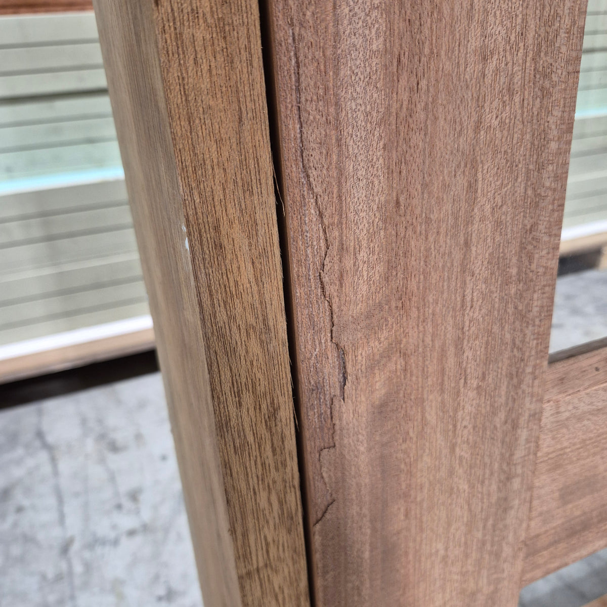 Timber Entry Door - Pre-Hung in a 2095h x 1310w Frame w/ 6 x Clear Glass + Sidelite *Factory 2nd* 10788