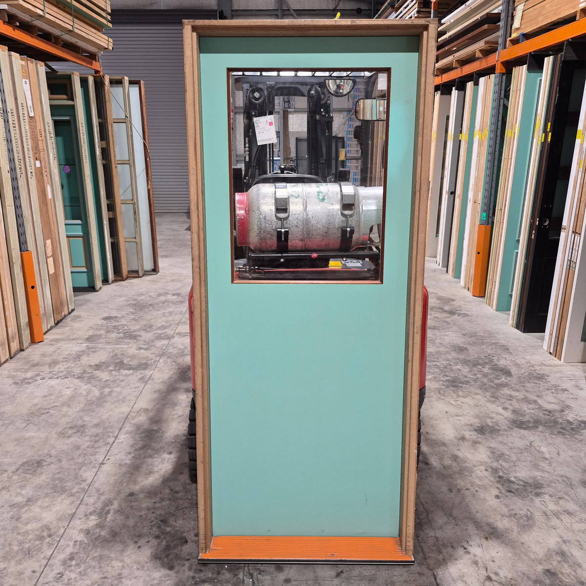 Timber Entry Door - Pre-Hung in a 2095h x 887w Frame w/ 1 x Clear Glass (XF3) *Factory 2nd* 10790