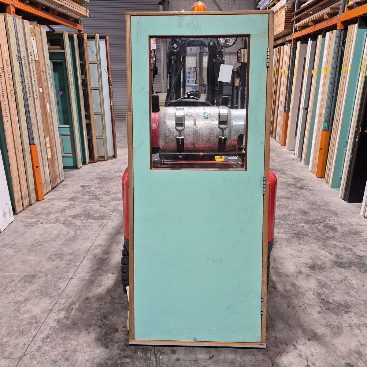 Timber Entry Door - Pre-Hung in a 2095h x 887w Frame w/ 1 x Clear Glass (XF3) *Factory 2nd* 10790