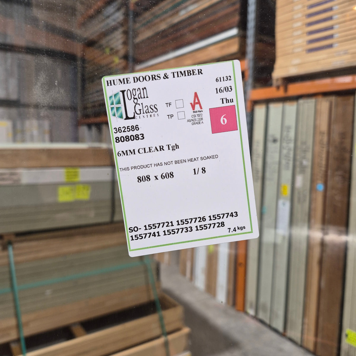 Timber Entry Door - Pre-Hung in a 2095h x 887w Frame w/ 1 x Clear Glass (XF3) *Factory 2nd* 10790