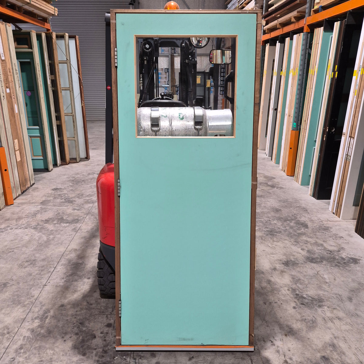 Timber Entry Door - Pre-Hung in a 2095h x 882w Frame w/ 1 x Clear Glass (XF1) *Factory 2nd* 10791
