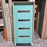 Timber Entry Door - Pre-Hung in a 2102h x 987w Frame w/ 4 x Clear Glass (XN5) *Factory 2nd* 10793