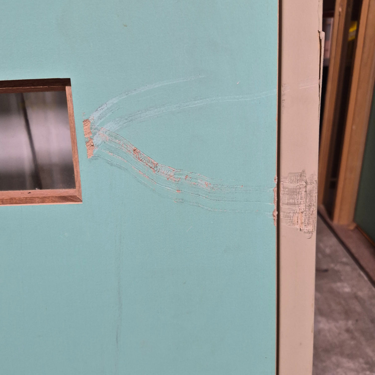 Timber Entry Door - Pre-Hung in a 2102h x 987w Frame w/ 4 x Clear Glass (XN5) *Factory 2nd* 10793