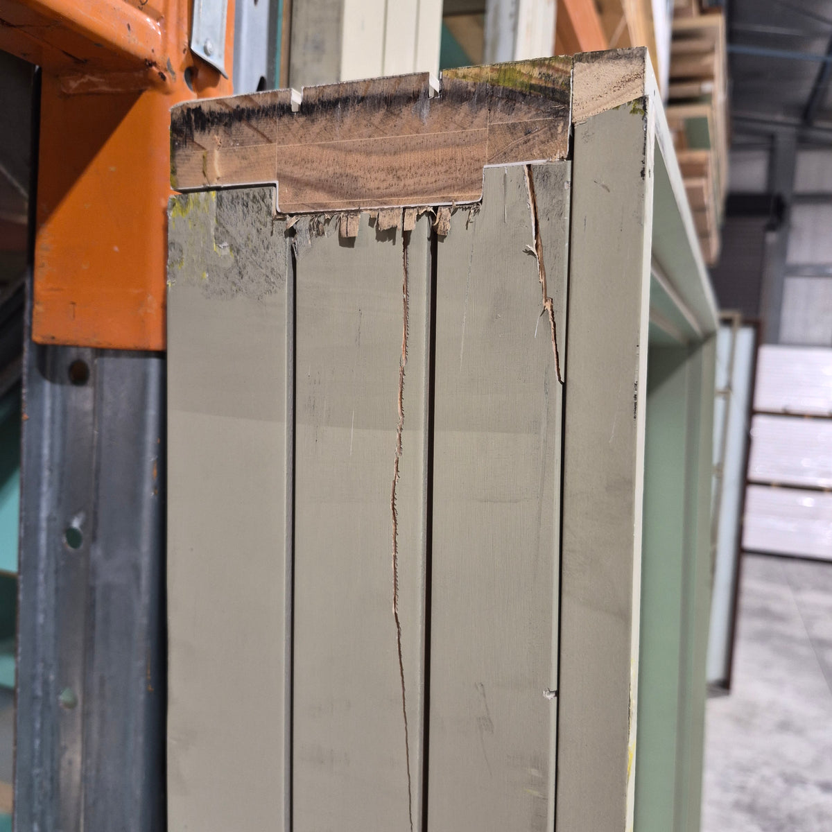 Timber Entry Door - Pre-Hung in a 2130h x 1267w Frame w/ 4 x Obscure Glass (XN5) *Factory 2nd* 10794