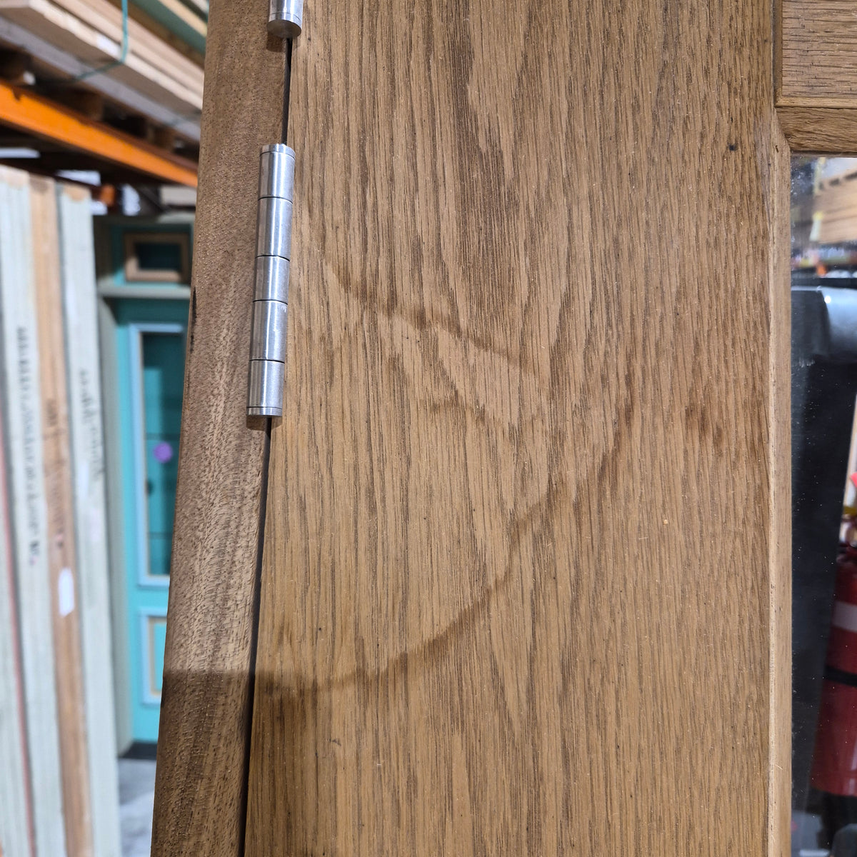 Timber Entry Door - Pre-Hung in a 2430h x 1690w Frame w/ 5 x Clear Glass + Sidelite *Factory 2nd* 10800