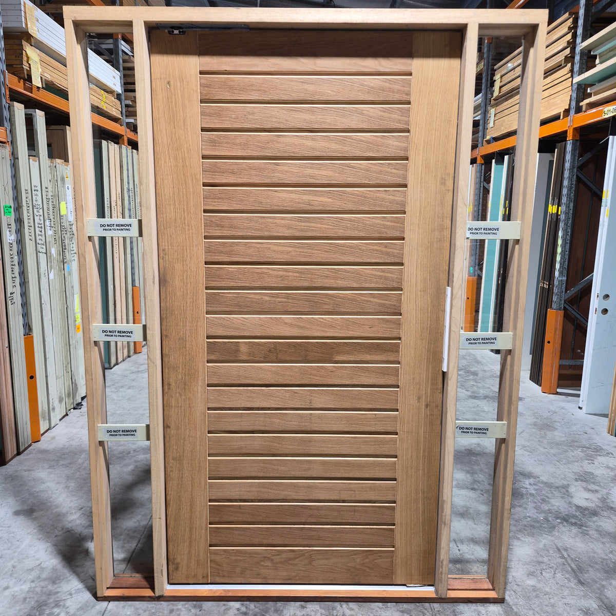 Timber Entry Door - Pivot Door Hung in a 2450h x 1800w Frame w/ Sidelites *Factory 2nd* 10801