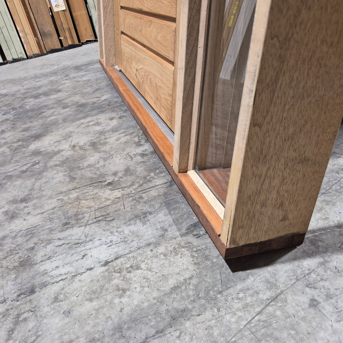 Timber Entry Door - Pivot Door Hung in a 2450h x 1800w Frame w/ Sidelites *Factory 2nd* 10801