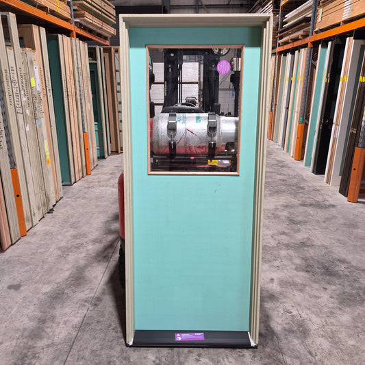 Timber Entry Door - Pre-Hung in a 2103h x 887w Frame w/ 1 x Clear Glass (No. 7) *Factory 2nd* 10805