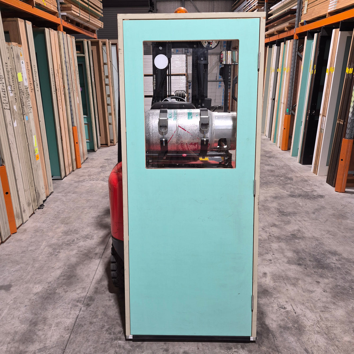 Timber Entry Door - Pre-Hung in a 2103h x 887w Frame w/ 1 x Clear Glass (No. 7) *Factory 2nd* 10805