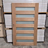 Timber Entry Door - 2040h x 1200w Solid Core w/ 6 x Obscure Glass *Factory 2nd* 10810