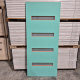 Timber Entry Door - 2040h x 870w Solid Core w/ 4 x Obscure Glass *Factory 2nd* 10813