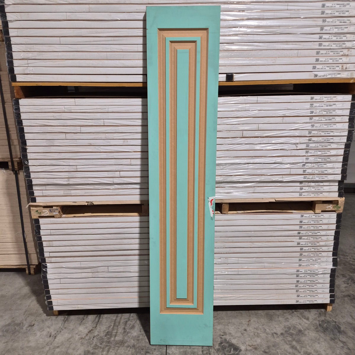 Timber Sidelite - 2040h x 400w Solid Core w/ Pattern Both Sides *Factory 2nd* 10814