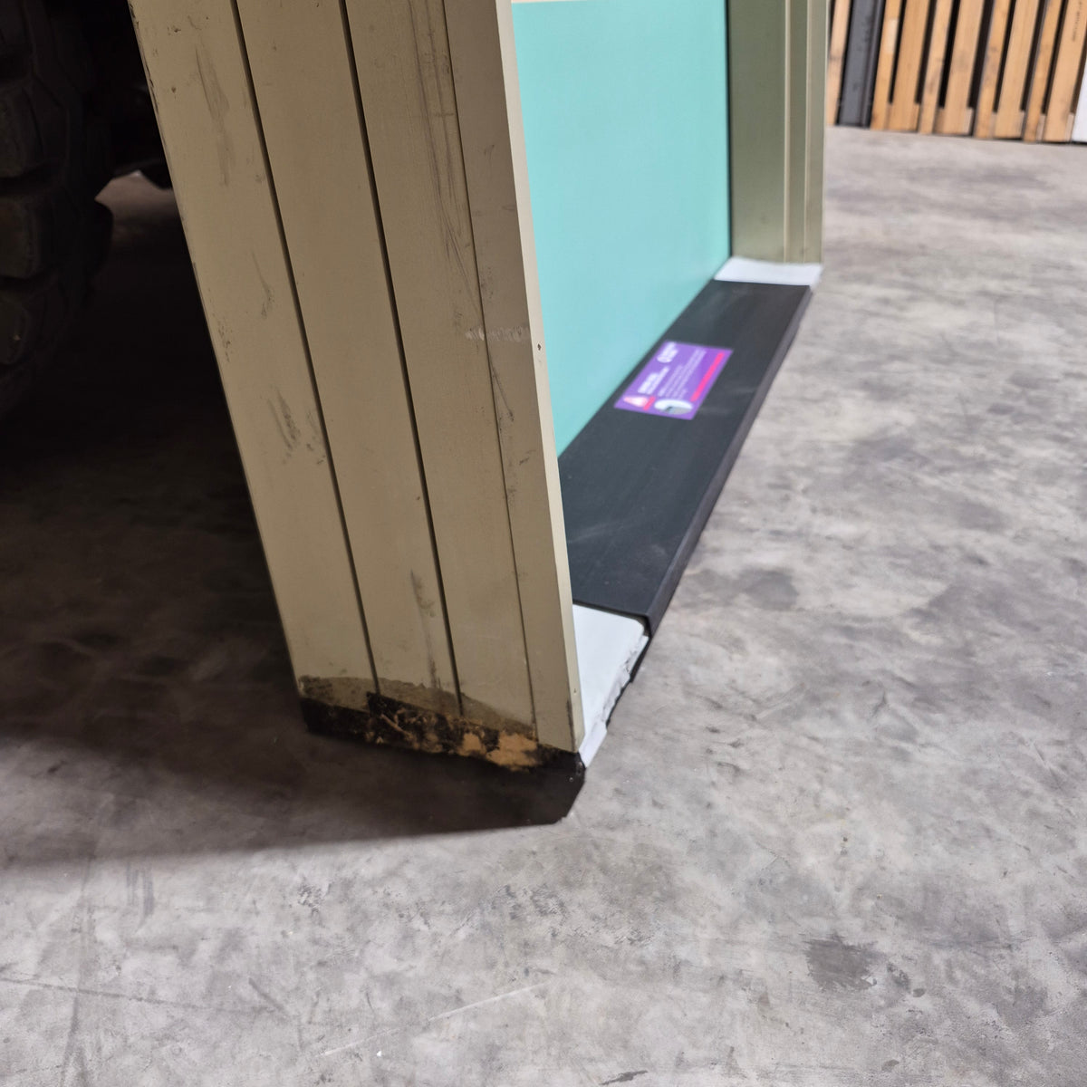 Timber Entry Door - Pre-Hung in a 2102h x 1087w Frame w/ 4 x Obscure Glass (PMAD 104) *Factory 2nd* 10819