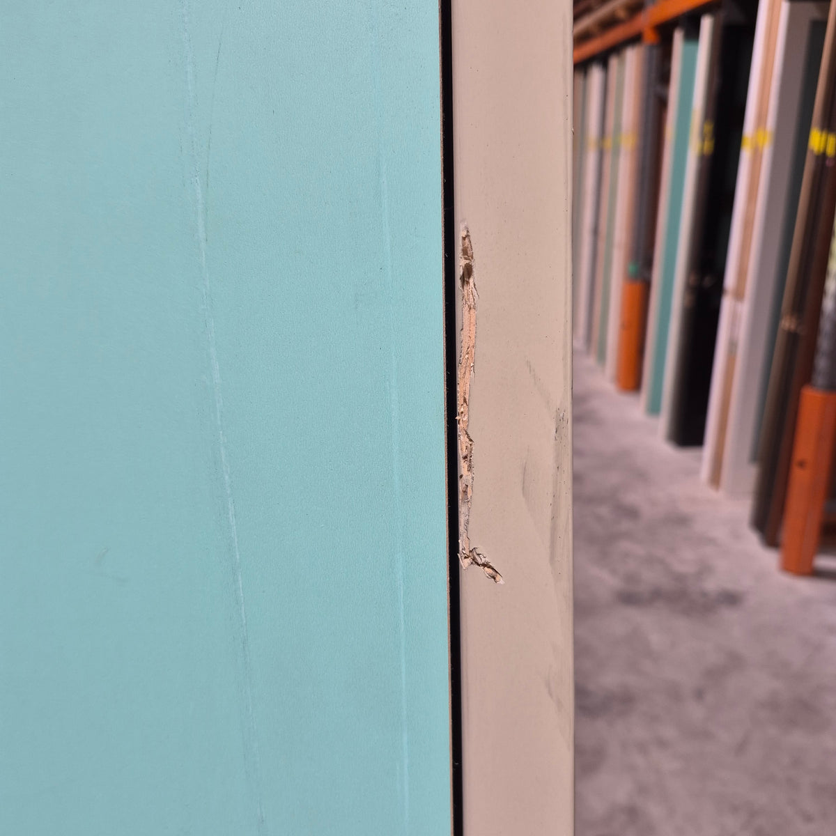 Timber Entry Door - Pre-Hung in a 2102h x 1087w Frame w/ 4 x Obscure Glass (PMAD 104) *Factory 2nd* 10819