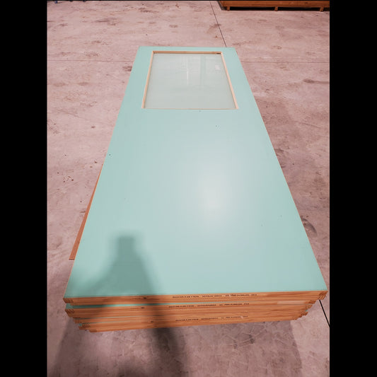 Timber Entry Door - 2340h x 870w Solid Core w/ 1 x Obscure Glass (XF3) *Factory 2nd* 20017