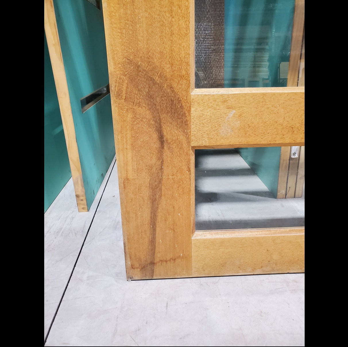 Timber Entry Door - 2340h x 1200w Solid Core w/ 6 x Clear Glass *Factory 2nd* 20025