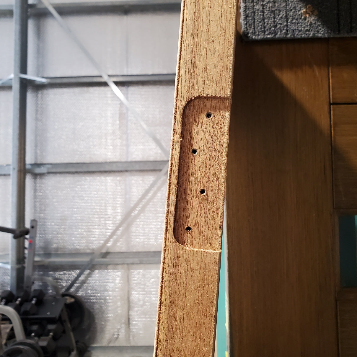 Timber Entry Door - 2340h x 1200w Solid Core w/ 2 x Obscure Glass *Factory 2nd* 20075