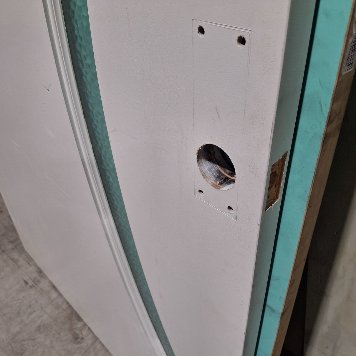 Timber Entry Door - 2040h x 1200w Solid Core Door w/ 1 x Obscure Glass (XN6) *Ex-Display* 20158