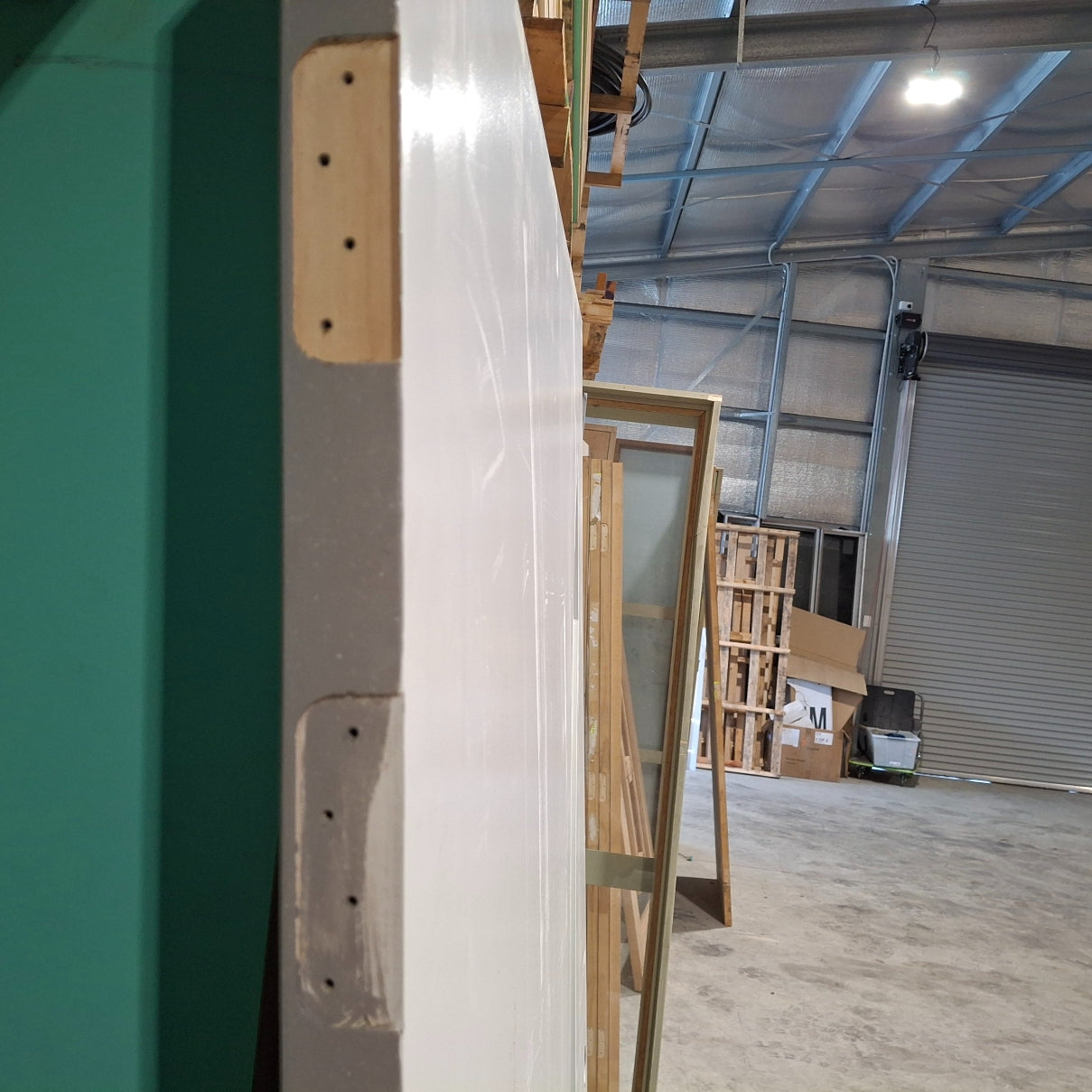 Timber Entry Door - 2040h x 1200w Solid Core Door w/ 1 x Obscure Glass (XN6) *Ex-Display* 20158