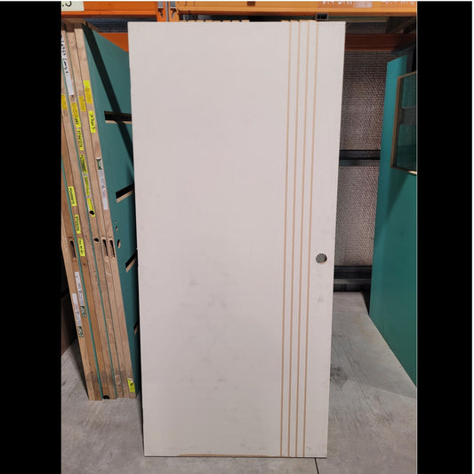 Timber Door - 2340h x 820w Hollow Core Internal Timber Door Routered (HAG9) *Factory 2nd* 20166