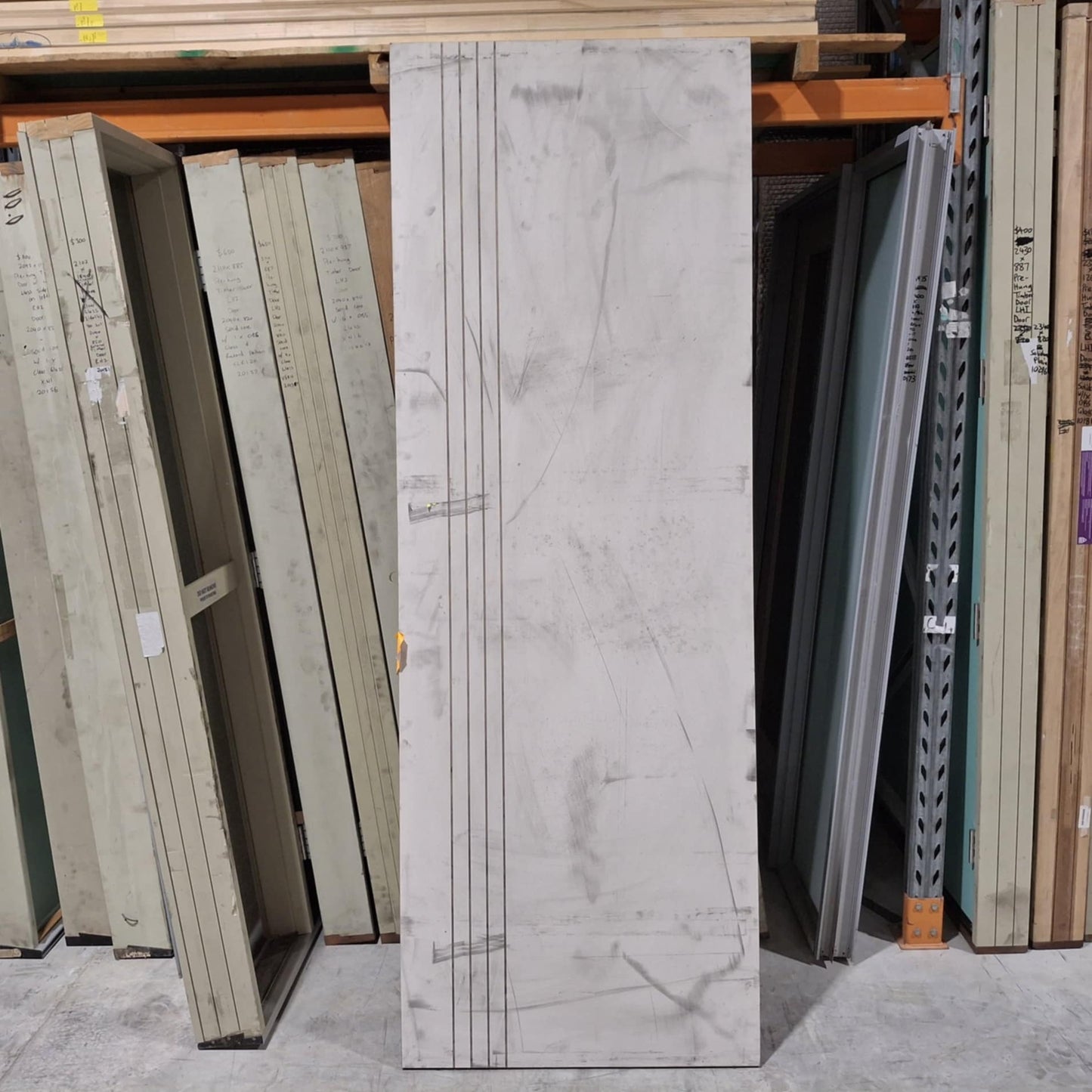 Timber Door - 2340h x 820w Hollow Core Internal Timber Door Routered (HAG9) *Factory 2nd* 20166