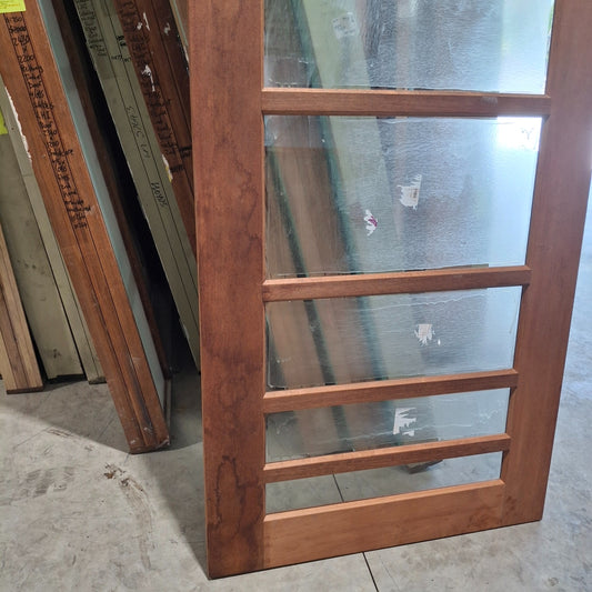 Timber Entry Door - 2340h x 1200w Merbau Door w/ 5 x Clear Glass *Factory 2nd* SKU: 20172