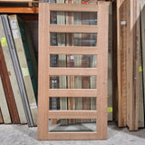 Timber Entry Door - 2340h x 1200w Solid Core w/ 6 x Clear Glass (XS26) *Factory 2nd* SKU: 20175