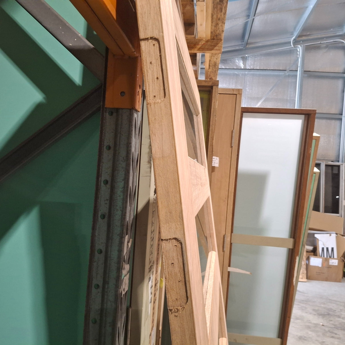 Timber Entry Door - 2340h x 1200w Solid Core w/ 6 x Clear Glass (XS26) *Factory 2nd* SKU: 20175