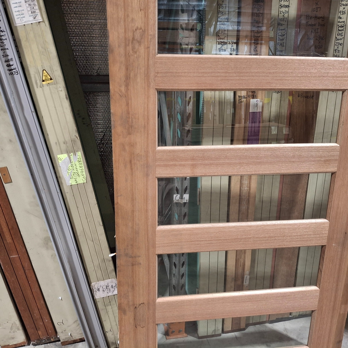 Timber Entry Door - 2340h x 1200w Solid Core w/ 6 x Clear Glass (XS26) *Factory 2nd* SKU: 20175