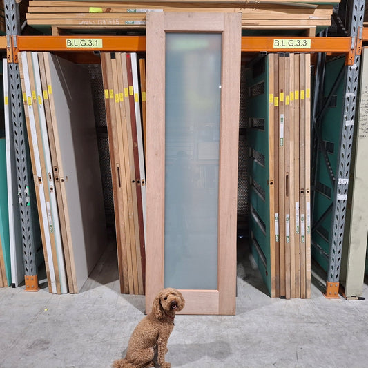 Timber Entry Door - 2340h x 720w Solid Core w/ 1 x Obscure Glass (JST1) *Factory 2nd* SKU: 20185