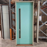 Timber Entry Door - Pre-Hung in a 2430h x 990w Frame w/ 1 x Clear Glass (XN1) *Factory 2nd* 20224