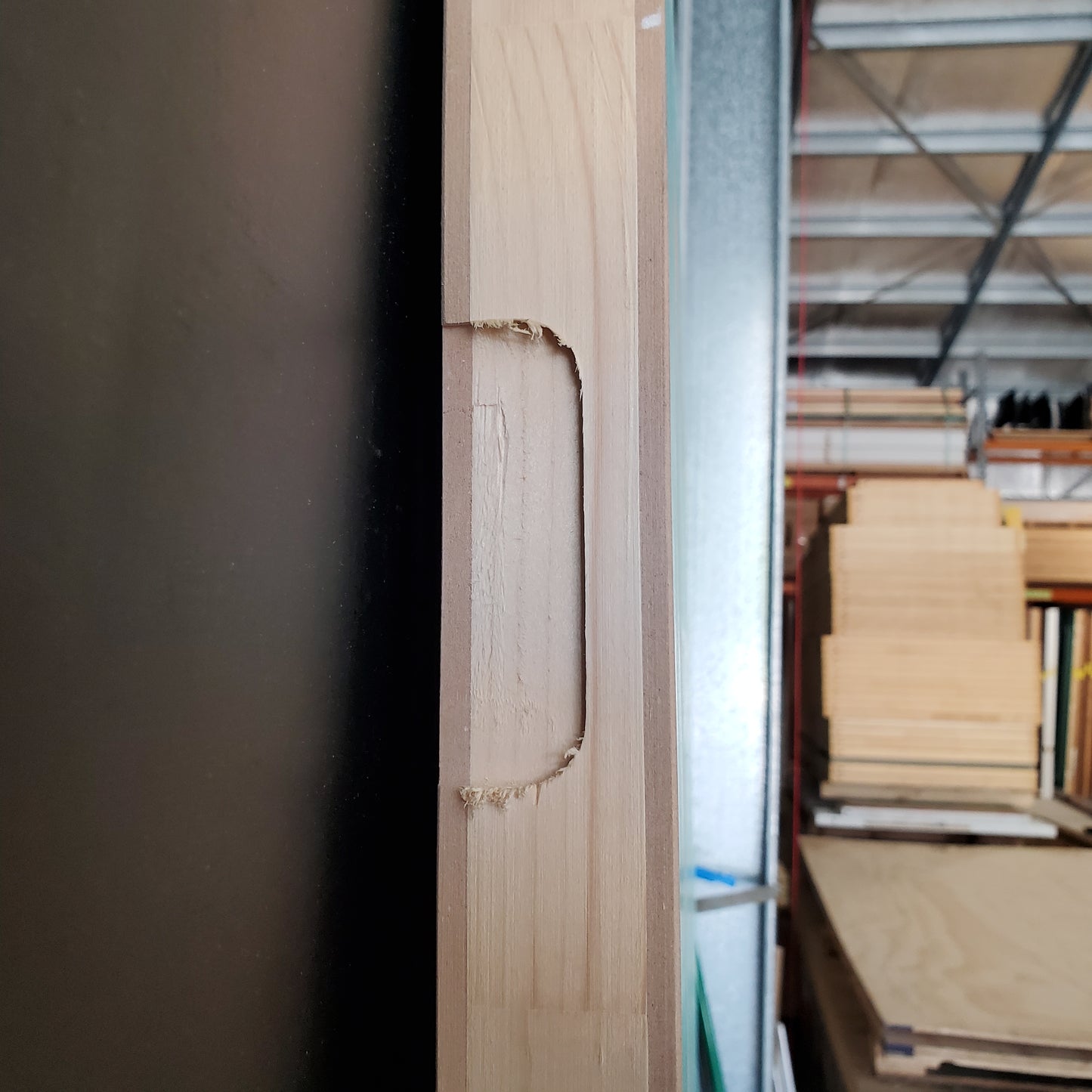 Timber Entry Door - 2040h x 870w x 45mm Solid Core w/ Pattern  (PURB1) *Factory Second* 30482