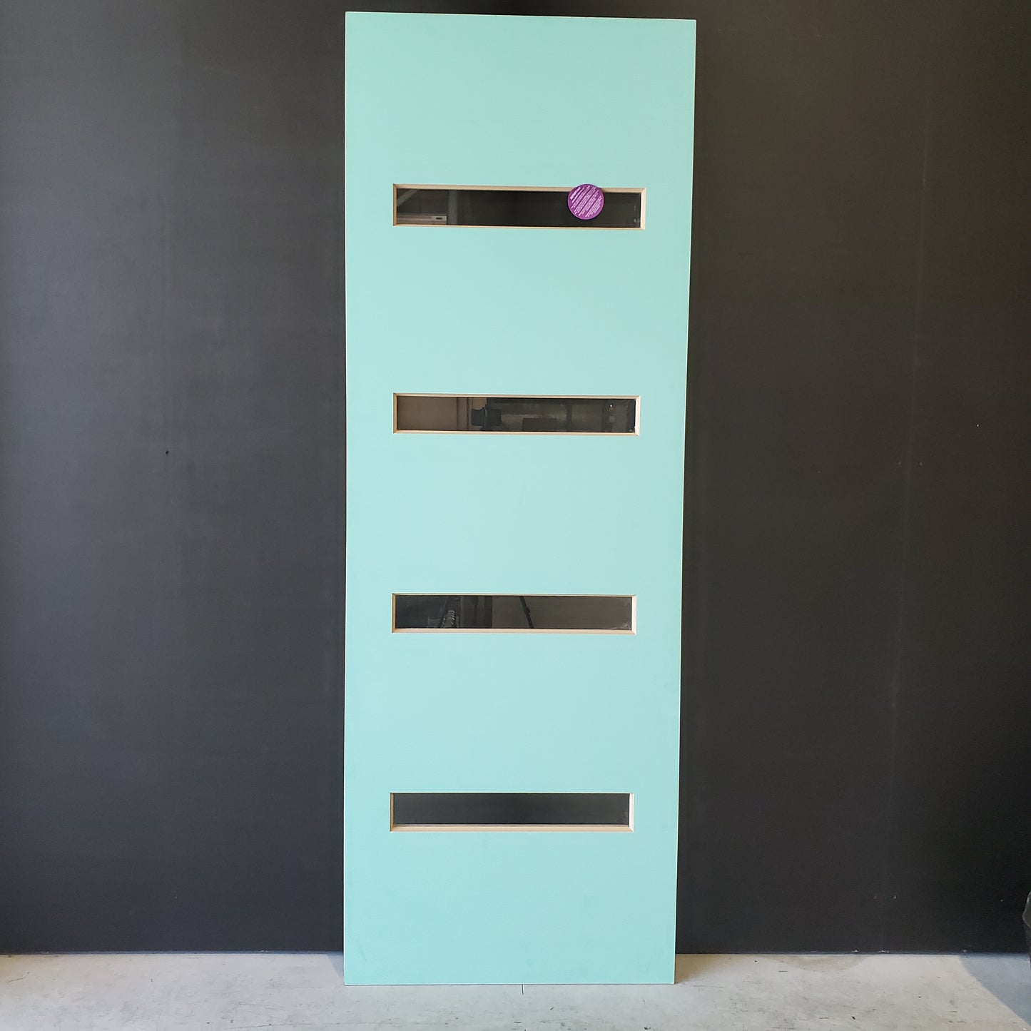 External Timber Door - 2340h x 820w Solid Core w/ 4 X Clear Glass  (PMAD104) *Factory Second* 30483