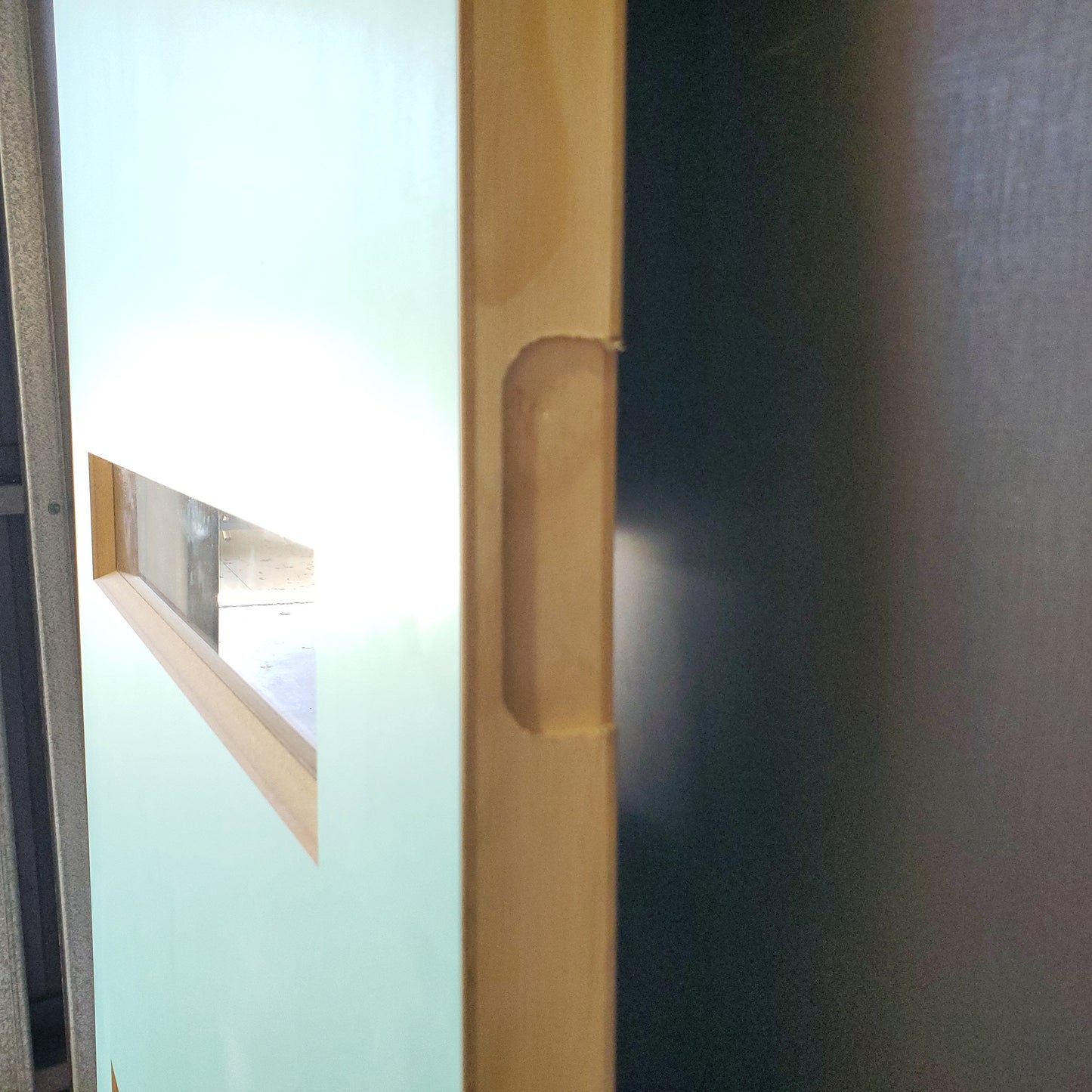 External Timber Door - 2340h x 820w Solid Core w/ 4 X Clear Glass  (PMAD104) *Factory Second* 30483