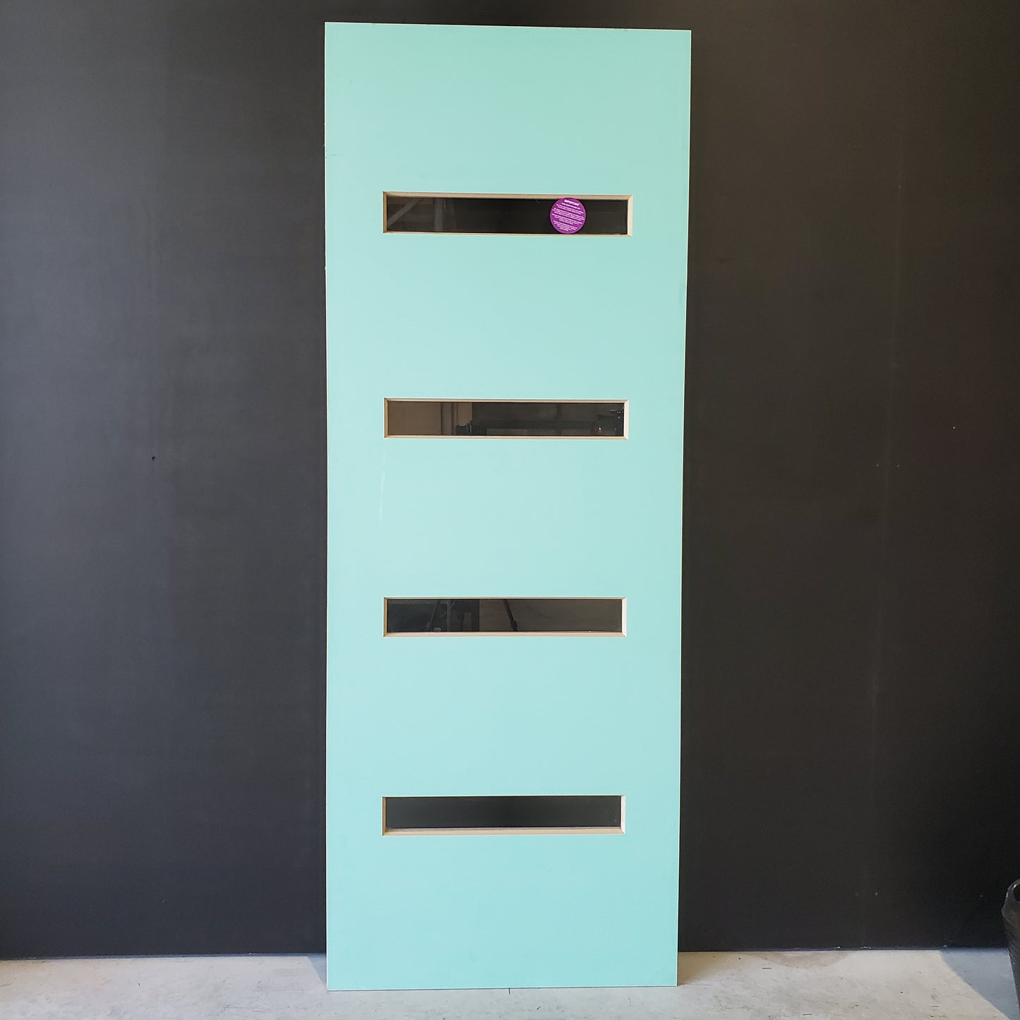 External Timber Door - 2340h x 870w Solid Core w/ 4 X Clear Glass  (PMAD104) *Factory Second* 30484